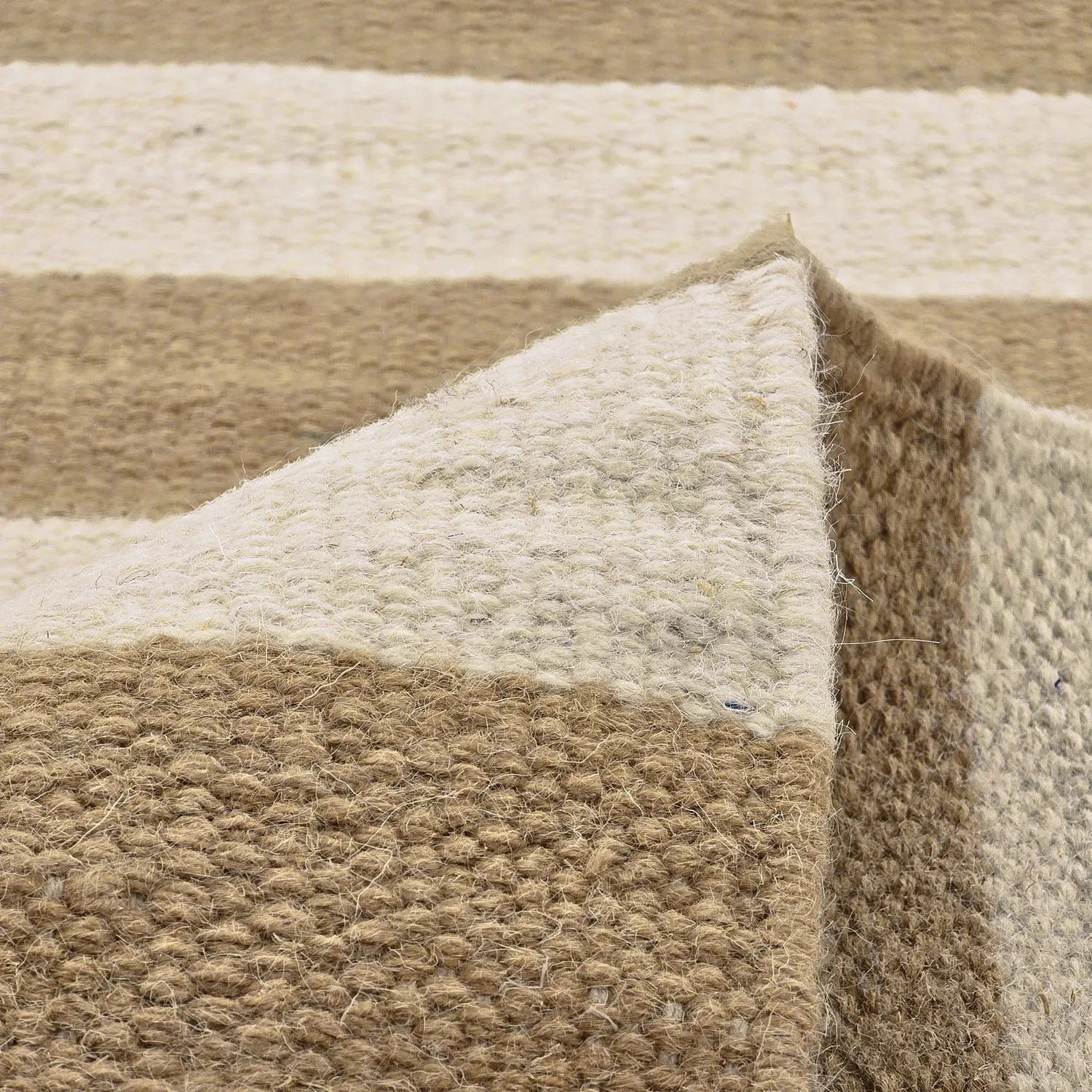 Uldtæppe - Torquay (hvid/beige)