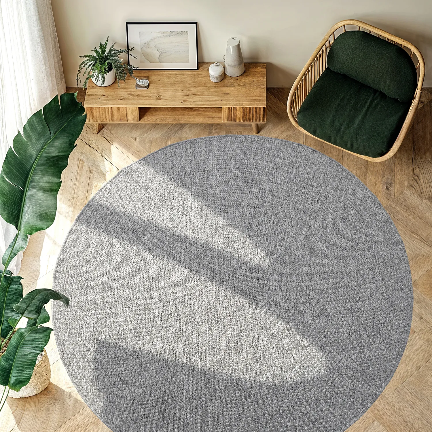 Runde tæpper - Indoor/Outdoor Arlo (grå)