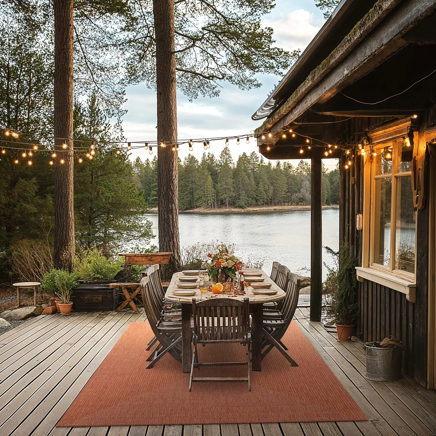 Tæpper til indendørs/udendørs brug - Arlo (orange)
