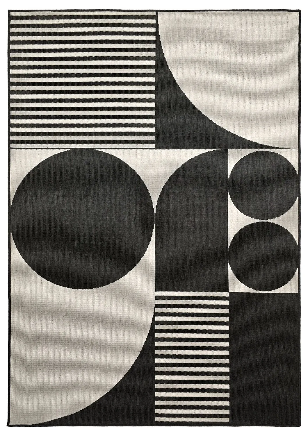 Tæpper til indendørs/udendørs brug - Aurora (sort/hvid)