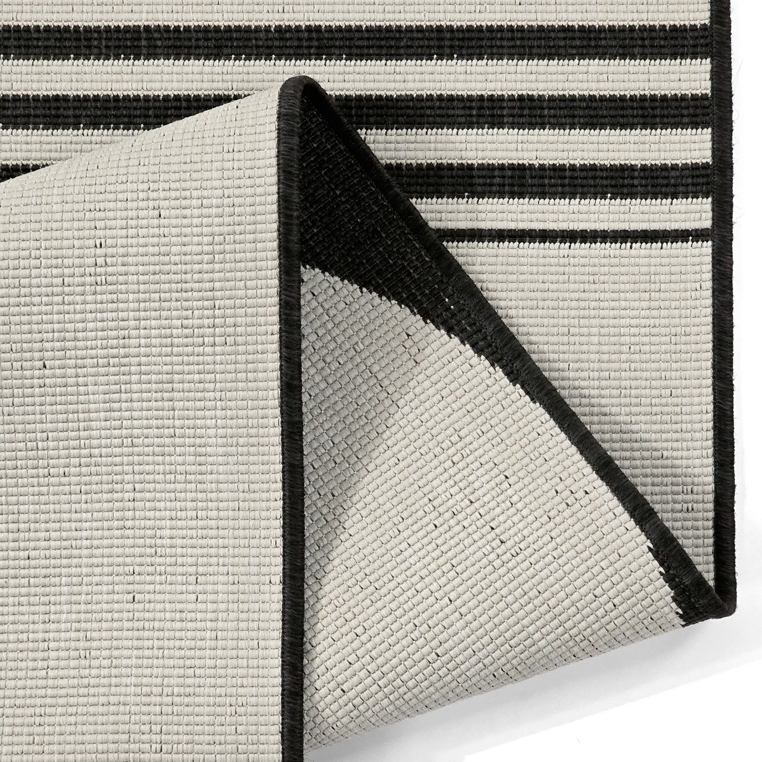 Tæpper til indendørs/udendørs brug - Aurora (sort/hvid)