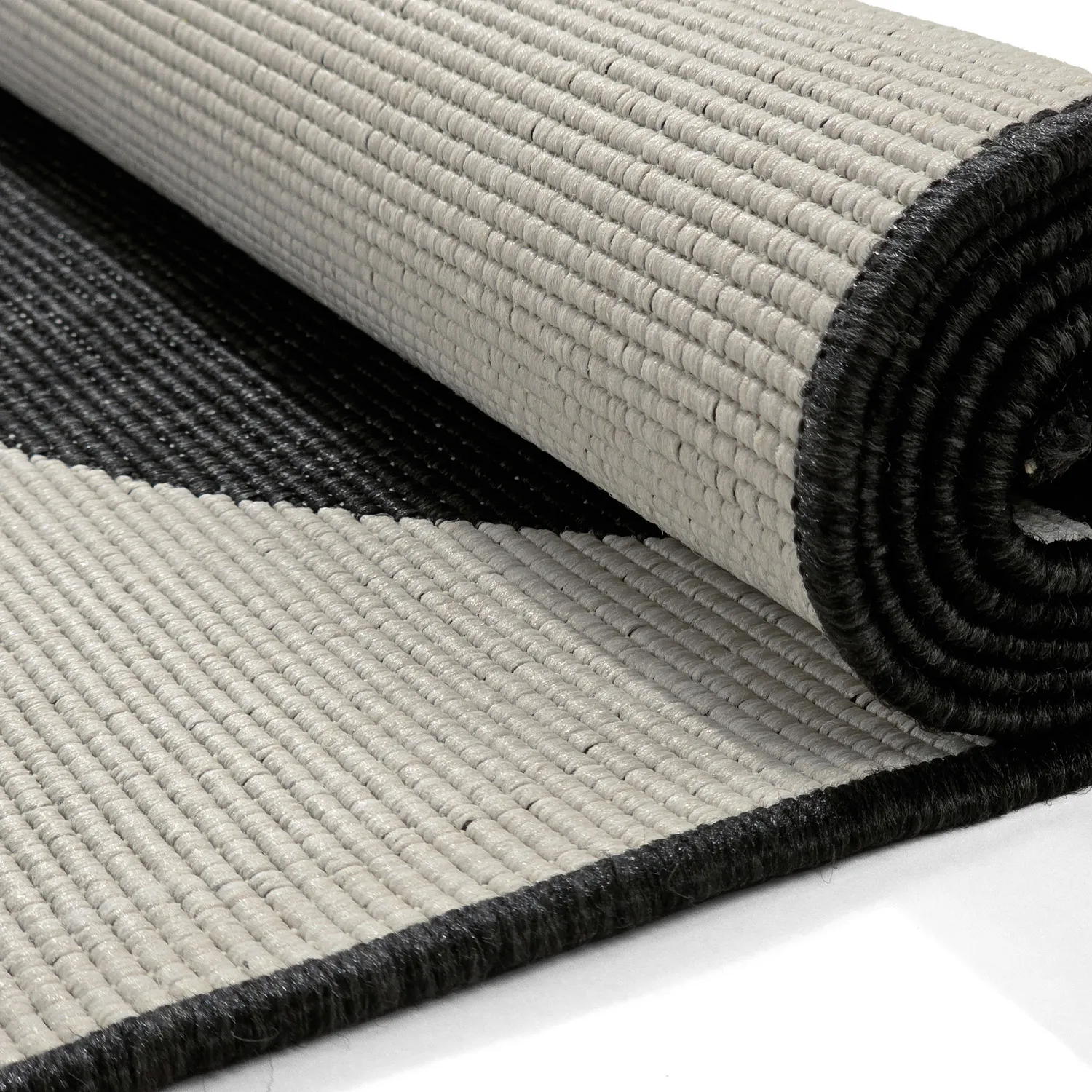 Tæpper til indendørs/udendørs brug - Aurora (sort/hvid)