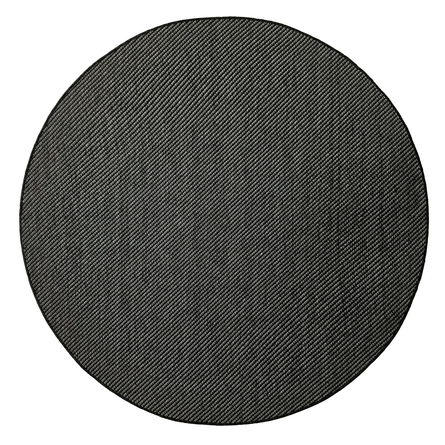 Rundt tæppe - Indoor/Outdoor Bennett (sort)