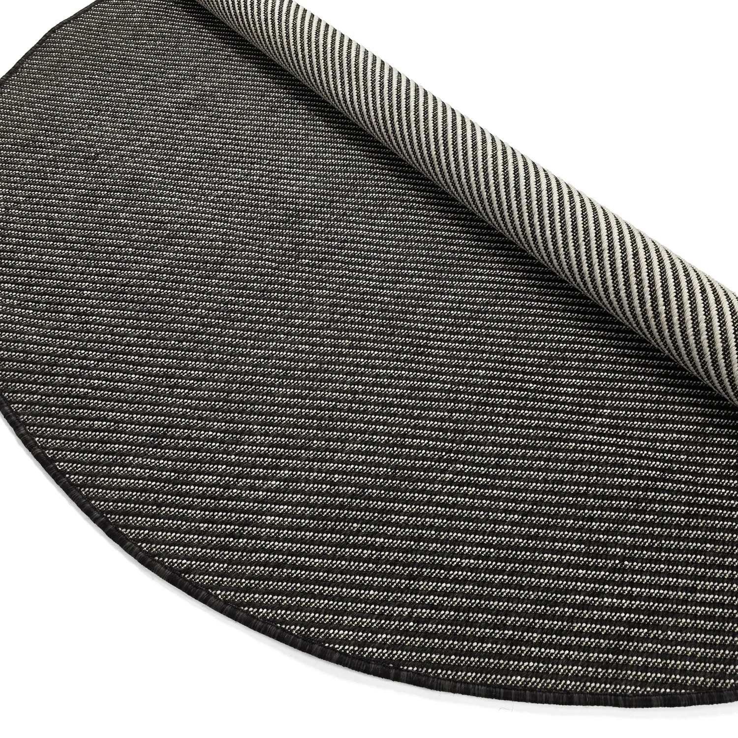 Rundt tæppe - Indoor/Outdoor Bennett (sort)