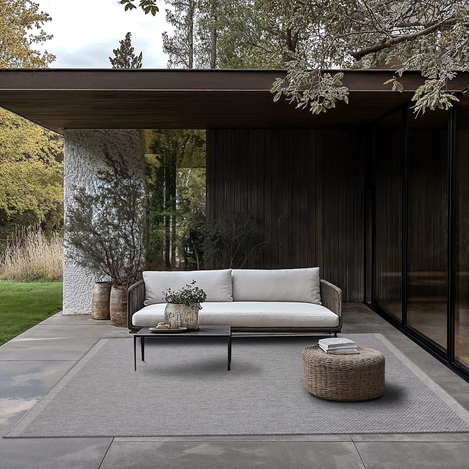 Tæpper til indendørs/udendørs brug - Bennett (grå)