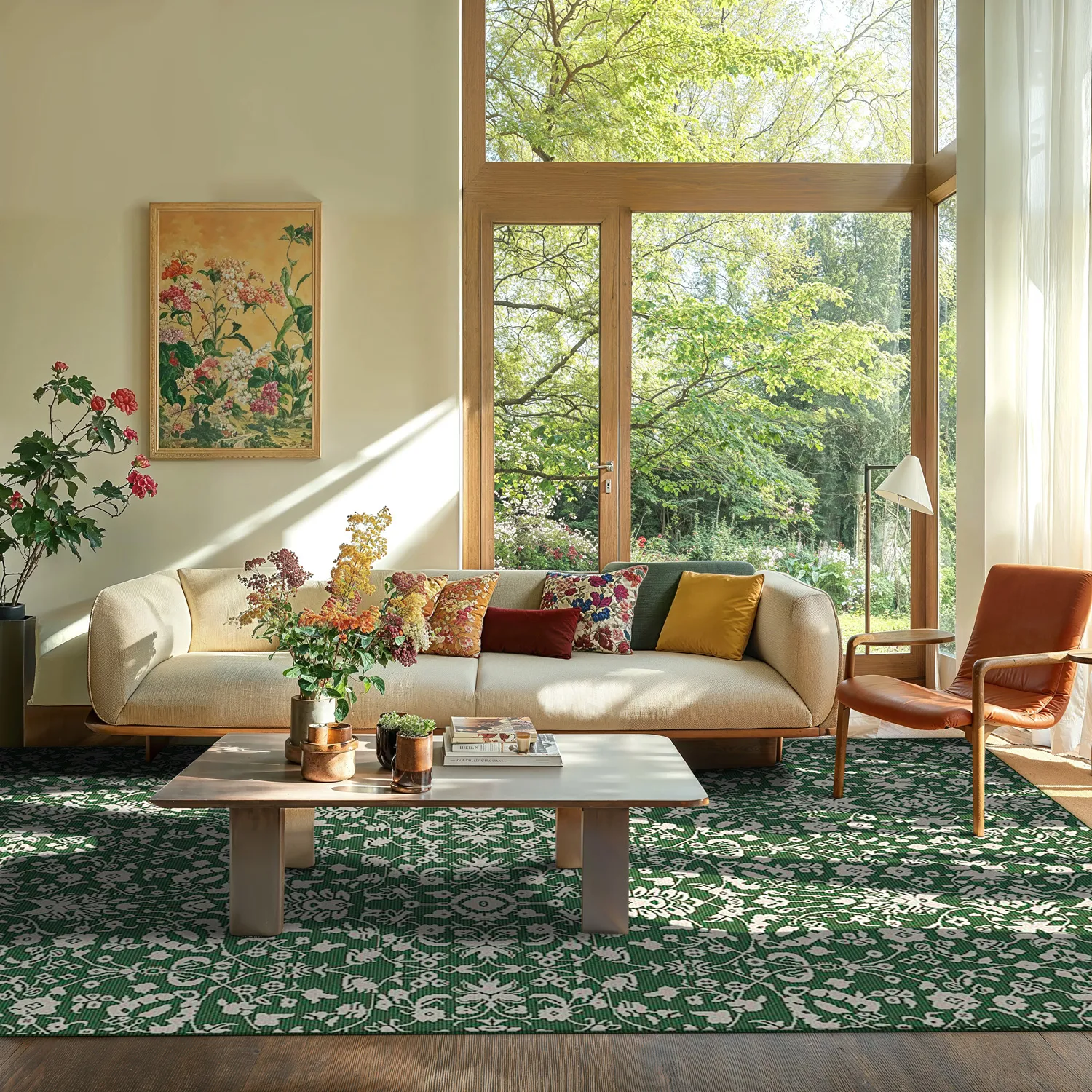 Tæpper til indendørs/udendørs brug - Brussels Ocean (grøn)