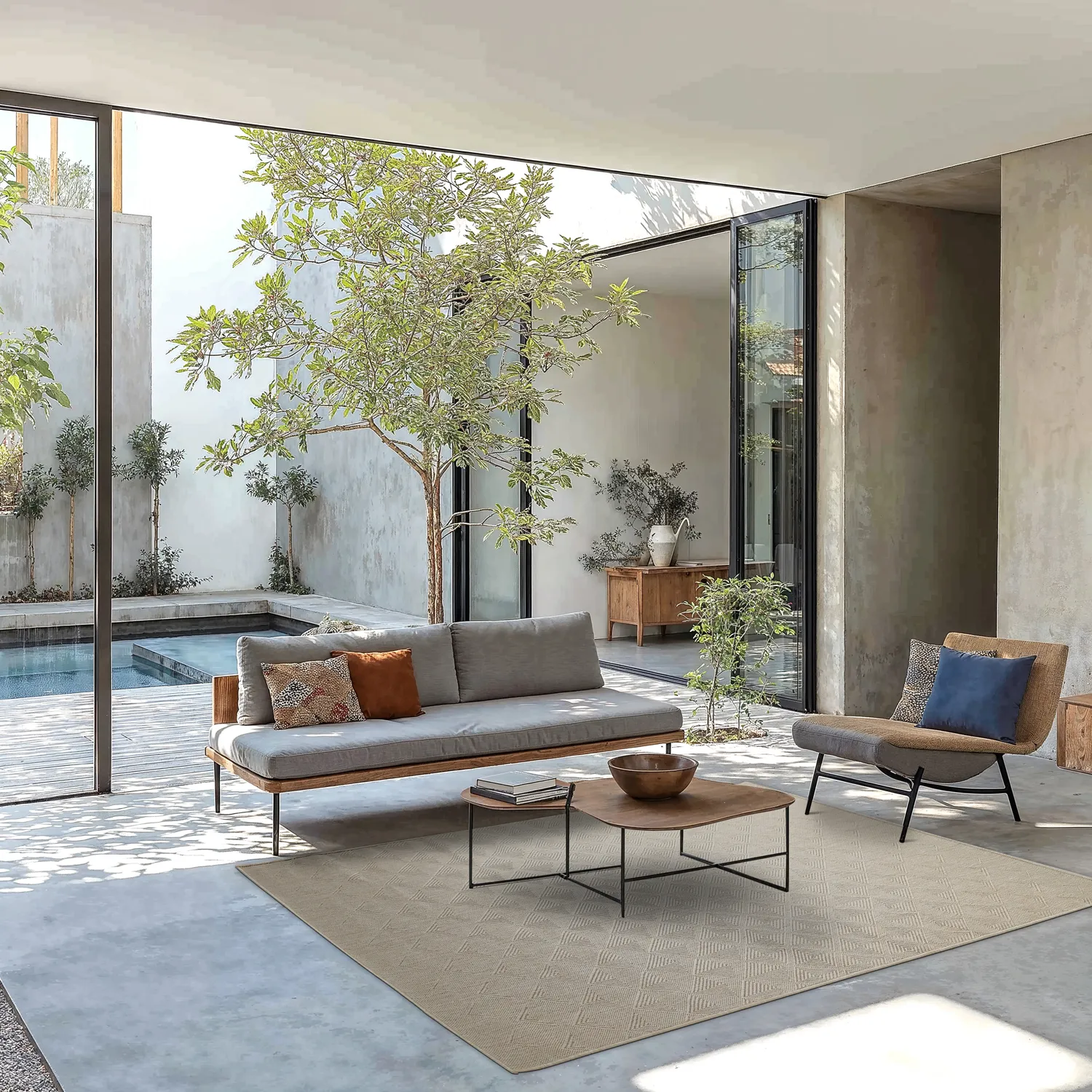 Tæpper til indendørs/udendørs brug - Caldwell (beige)