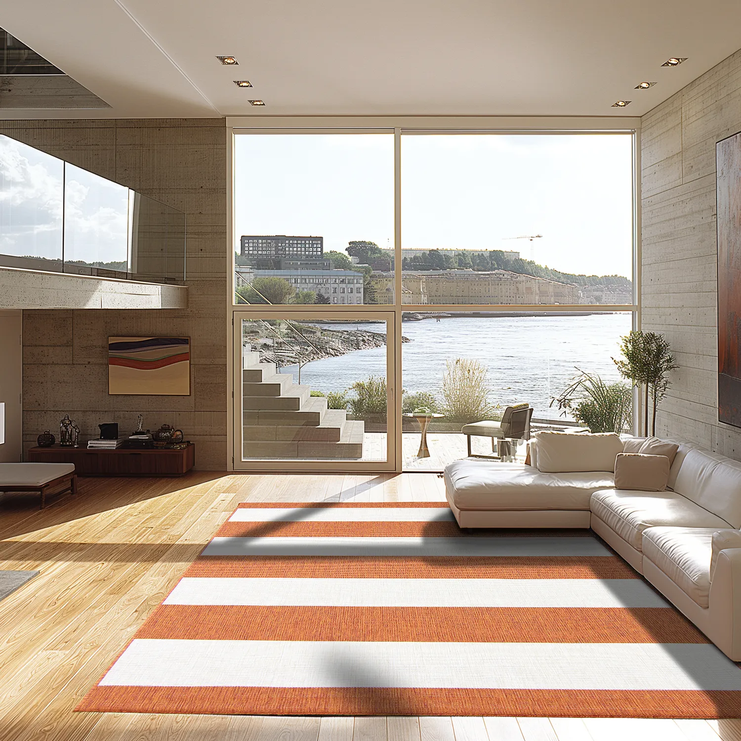 Tæpper til indendørs/udendørs brug - Santana (orange)