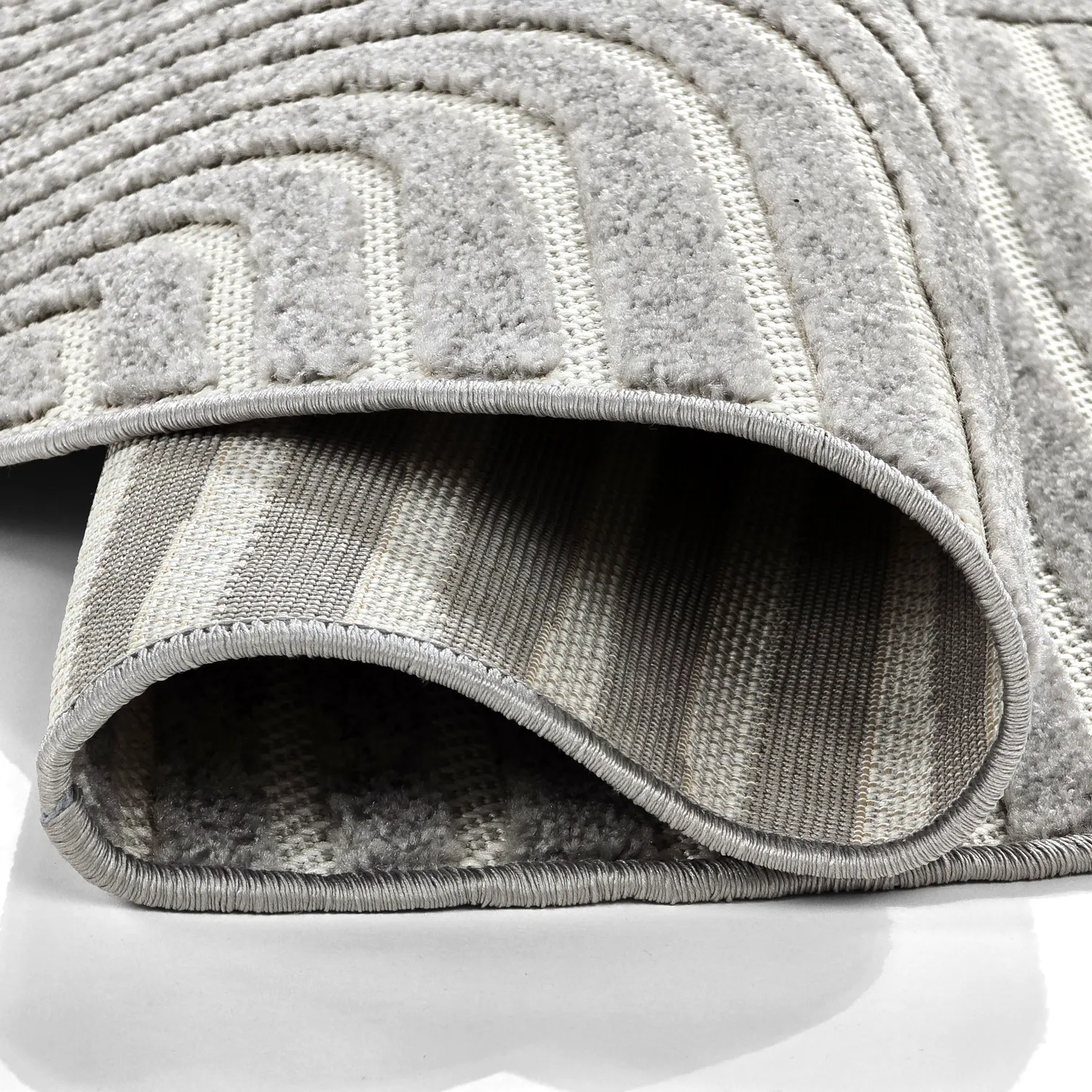 Rundt tæppe - Indoor/Outdoor Devon (grå)