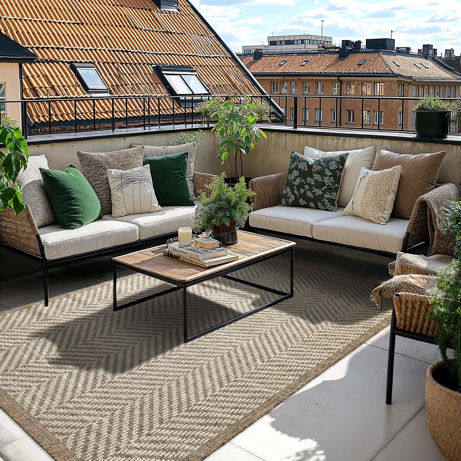 Shaggy Indoor/Outdoor - Donora (brun)