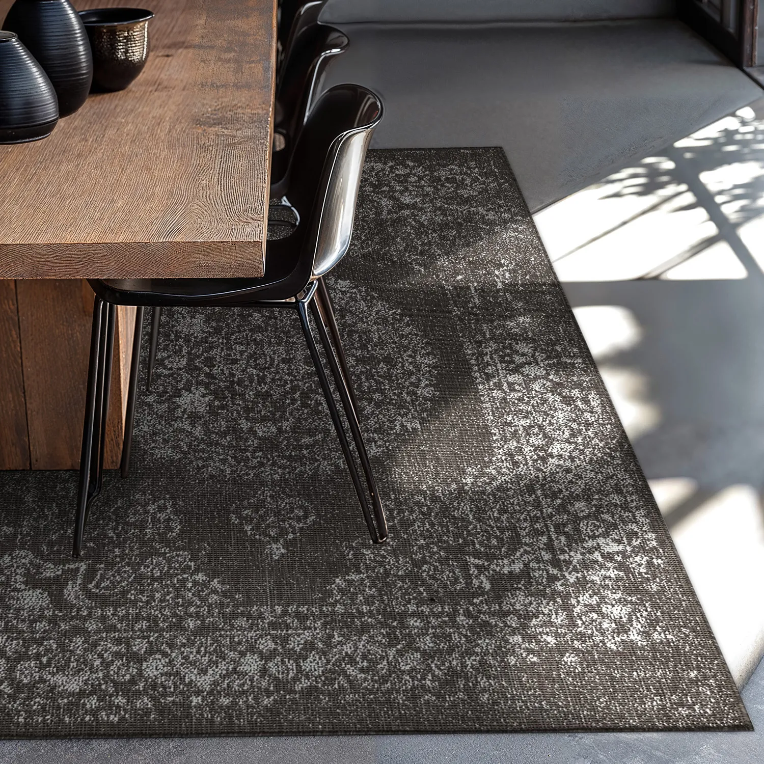 Tæpper til indendørs/udendørs brug - Ellstin (sort)