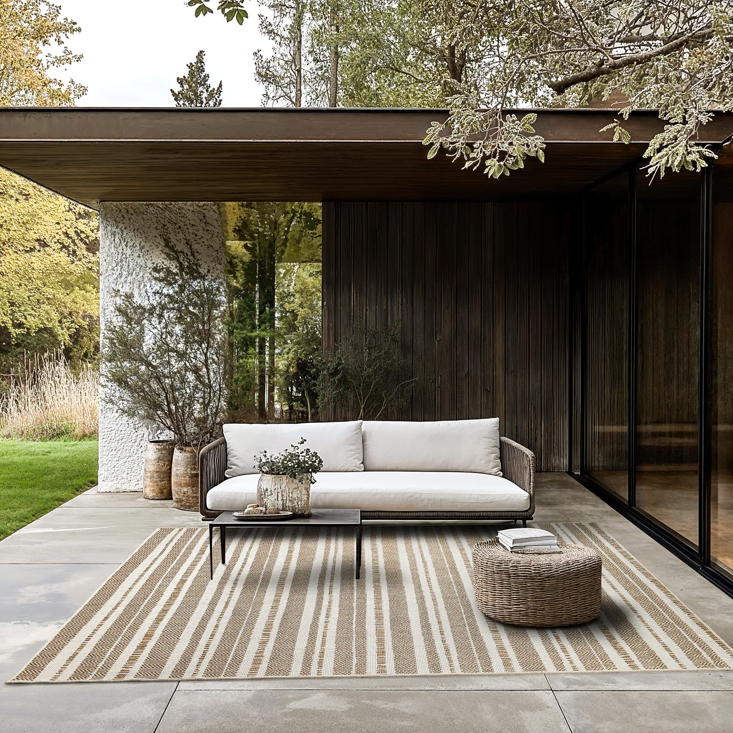 Tæpper til indendørs/udendørs brug - Ethan (jute)