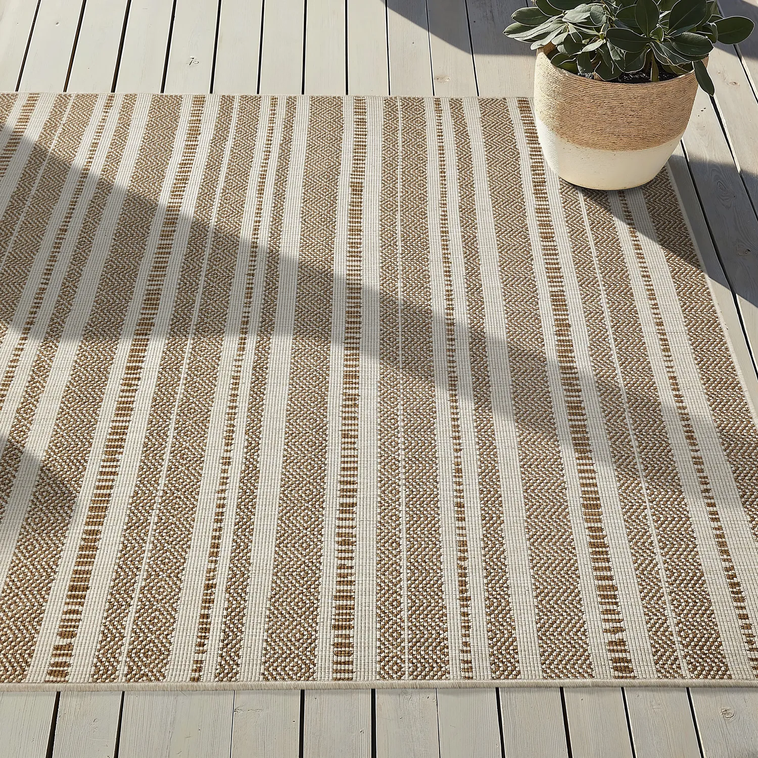 Tæpper til indendørs/udendørs brug - Ethan (jute)