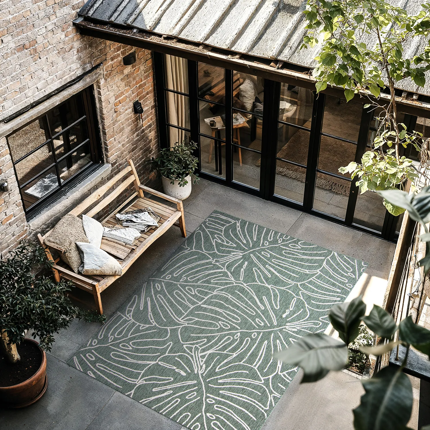 Tæpper til indendørs/udendørs brug - Francis (grøn)