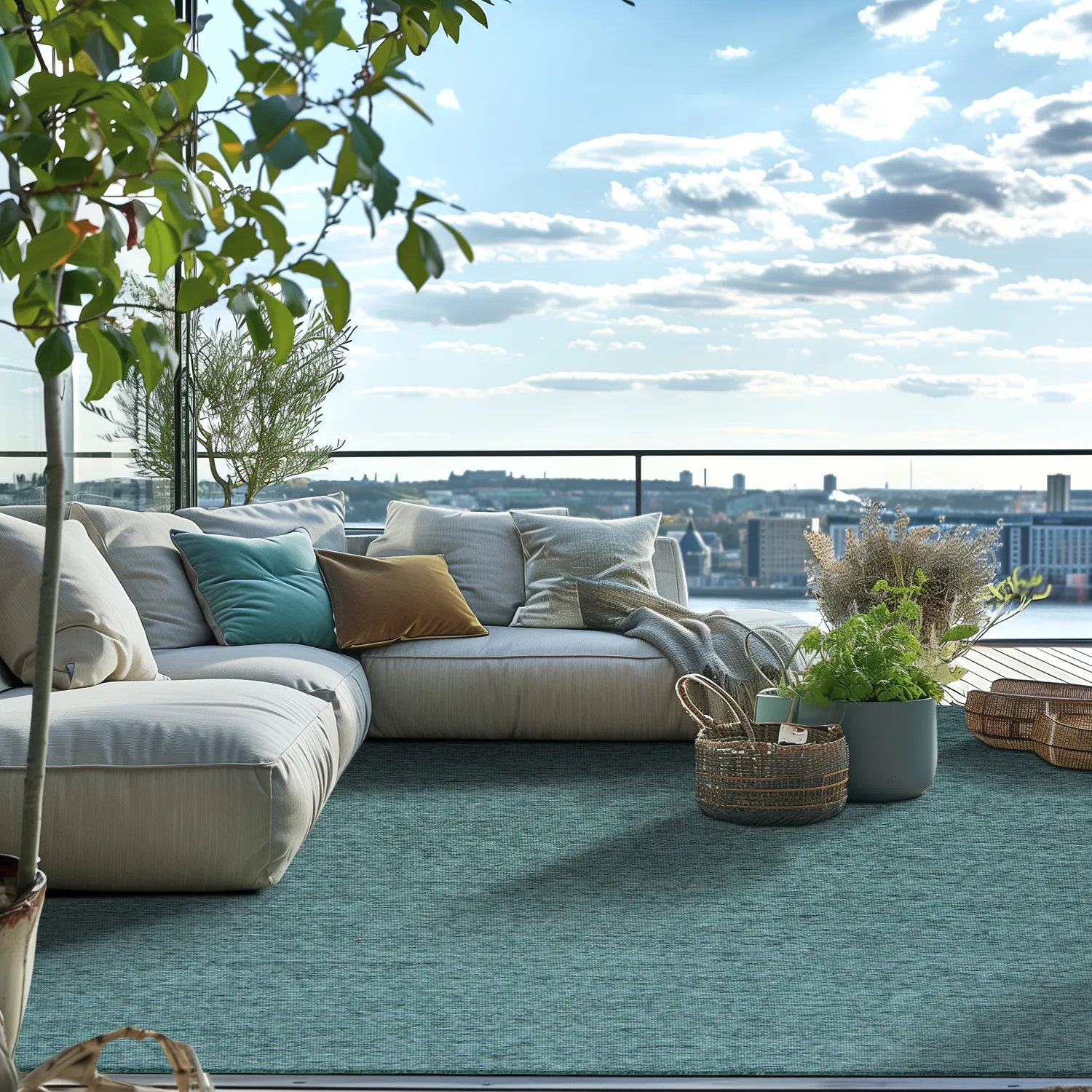 Tæpper til indendørs/udendørs brug - Monsanto (grøn)