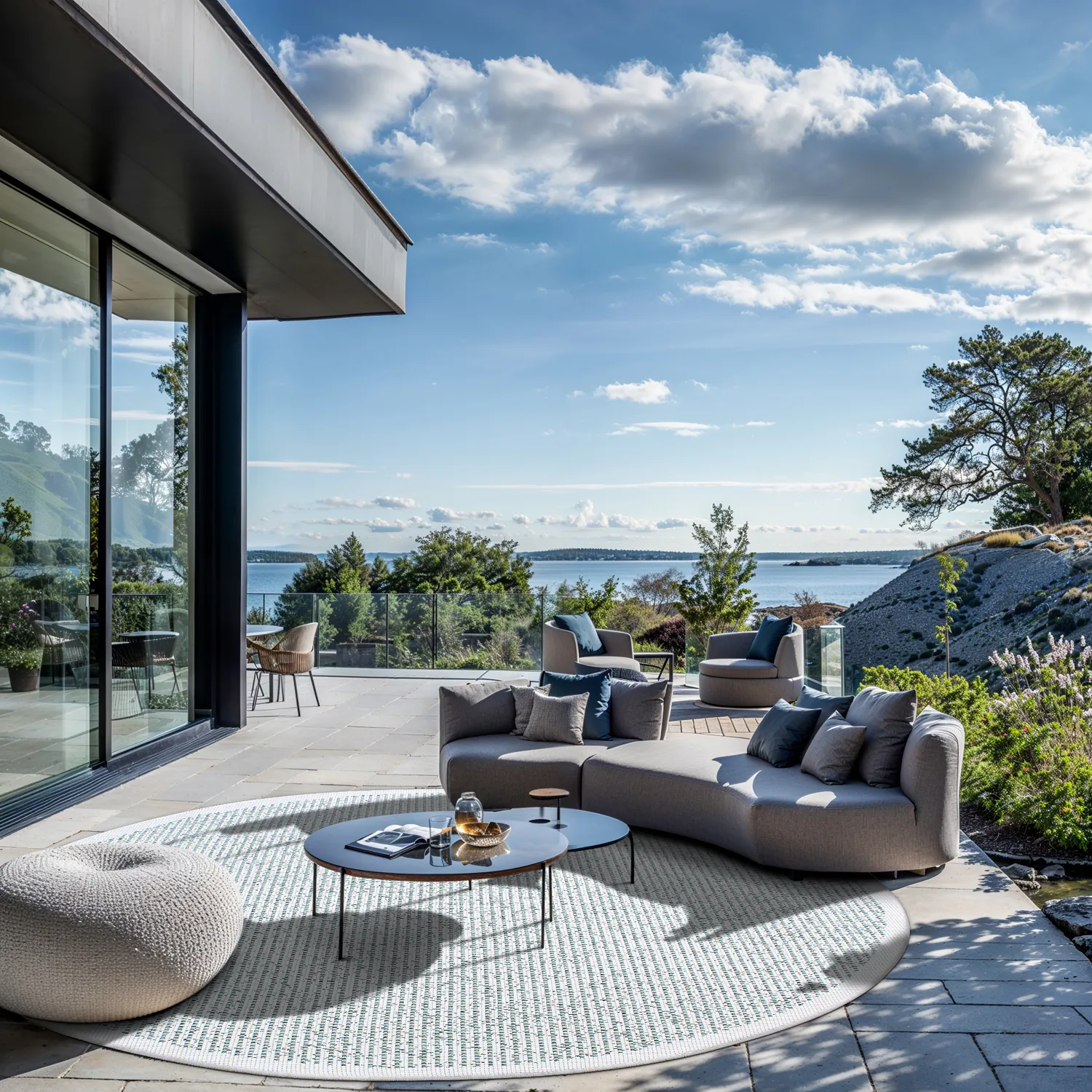 Rundt tæppe - Tromsø (grøn)