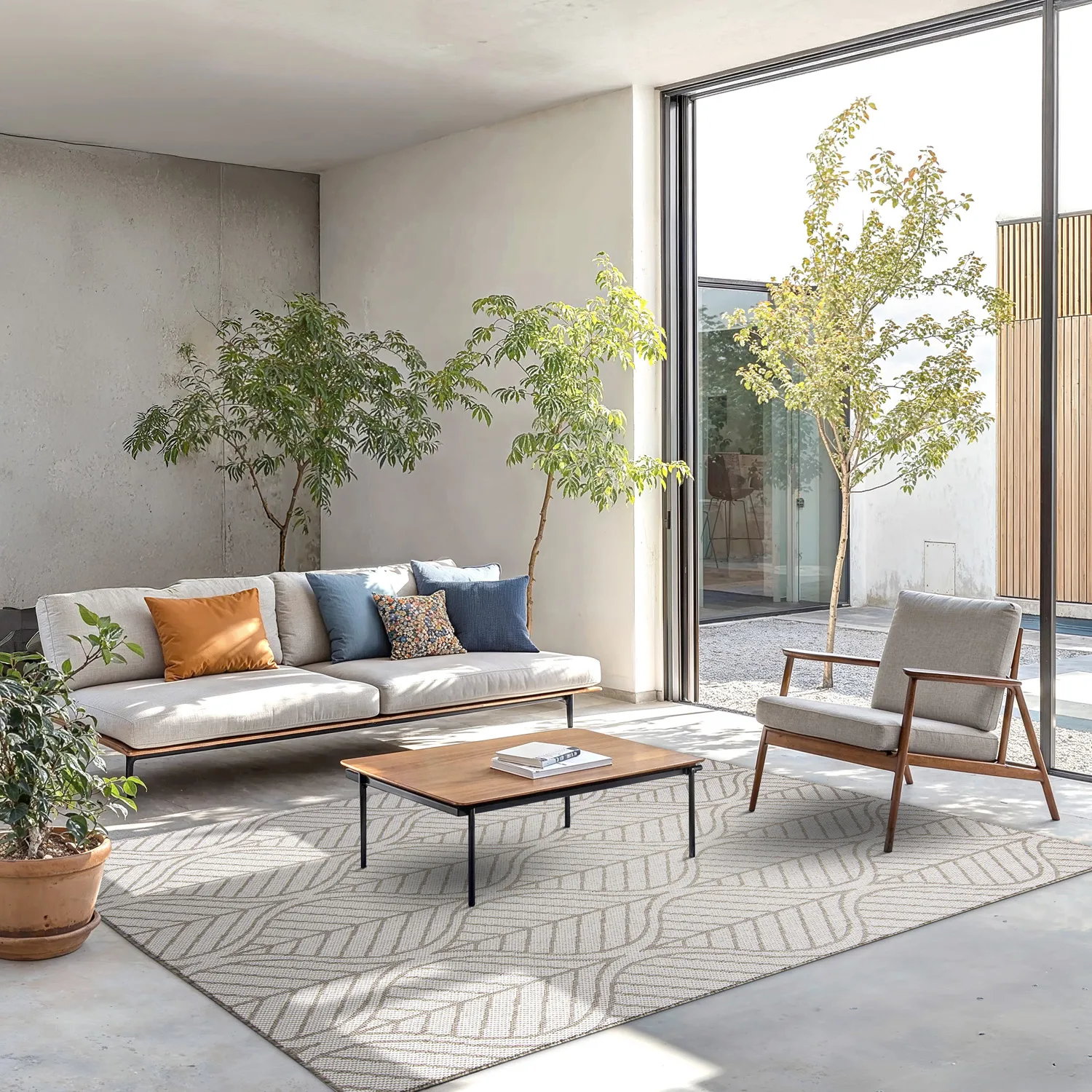 Tæpper til indendørs/udendørs brug - Harvey (beige)