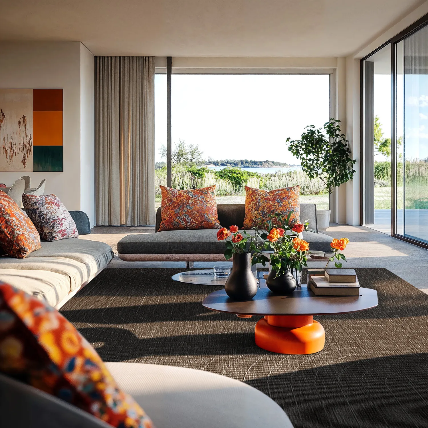 Tæpper til indendørs/udendørs brug - Hayden (sort)