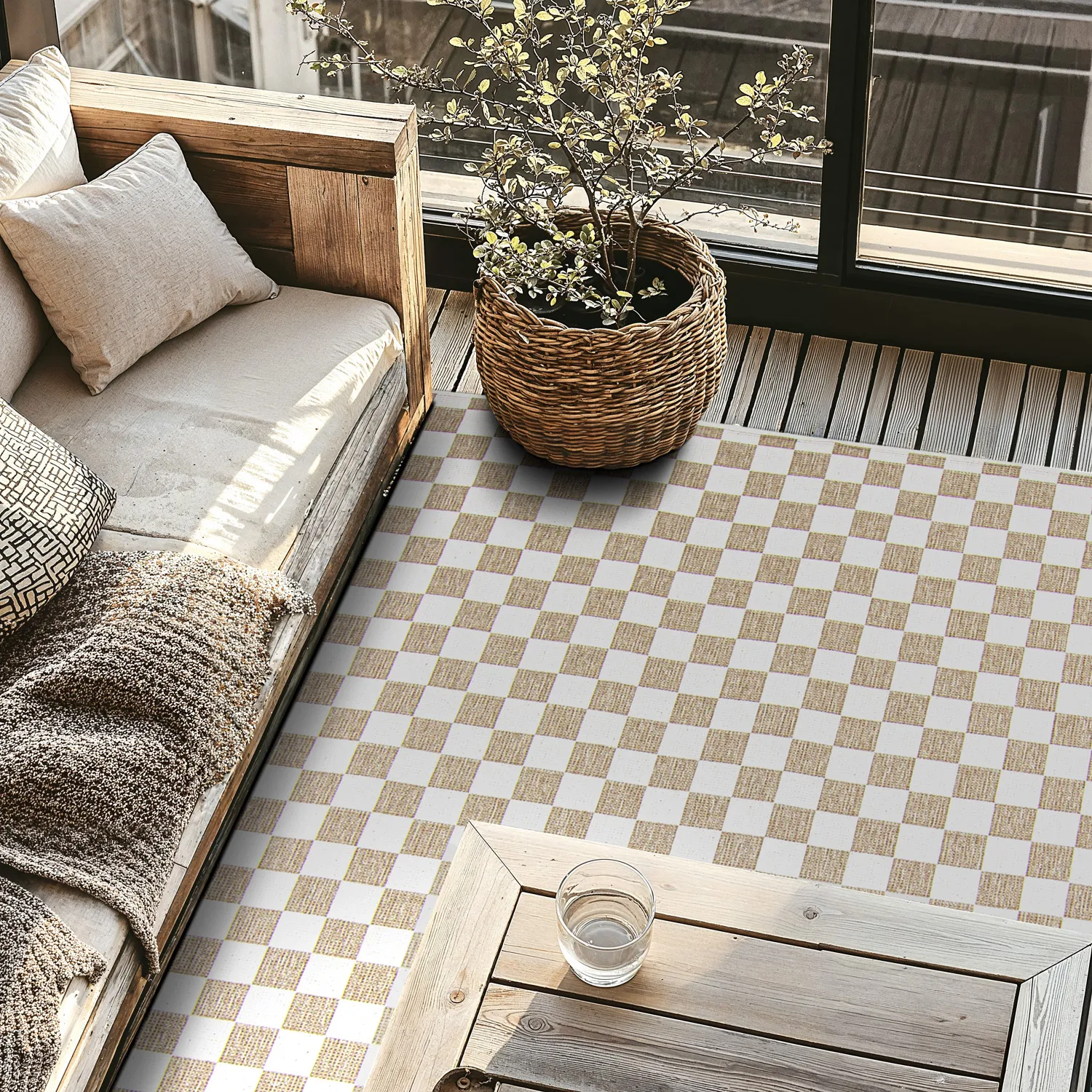 Tæpper til indendørs/udendørs brug - Lucida (beige)