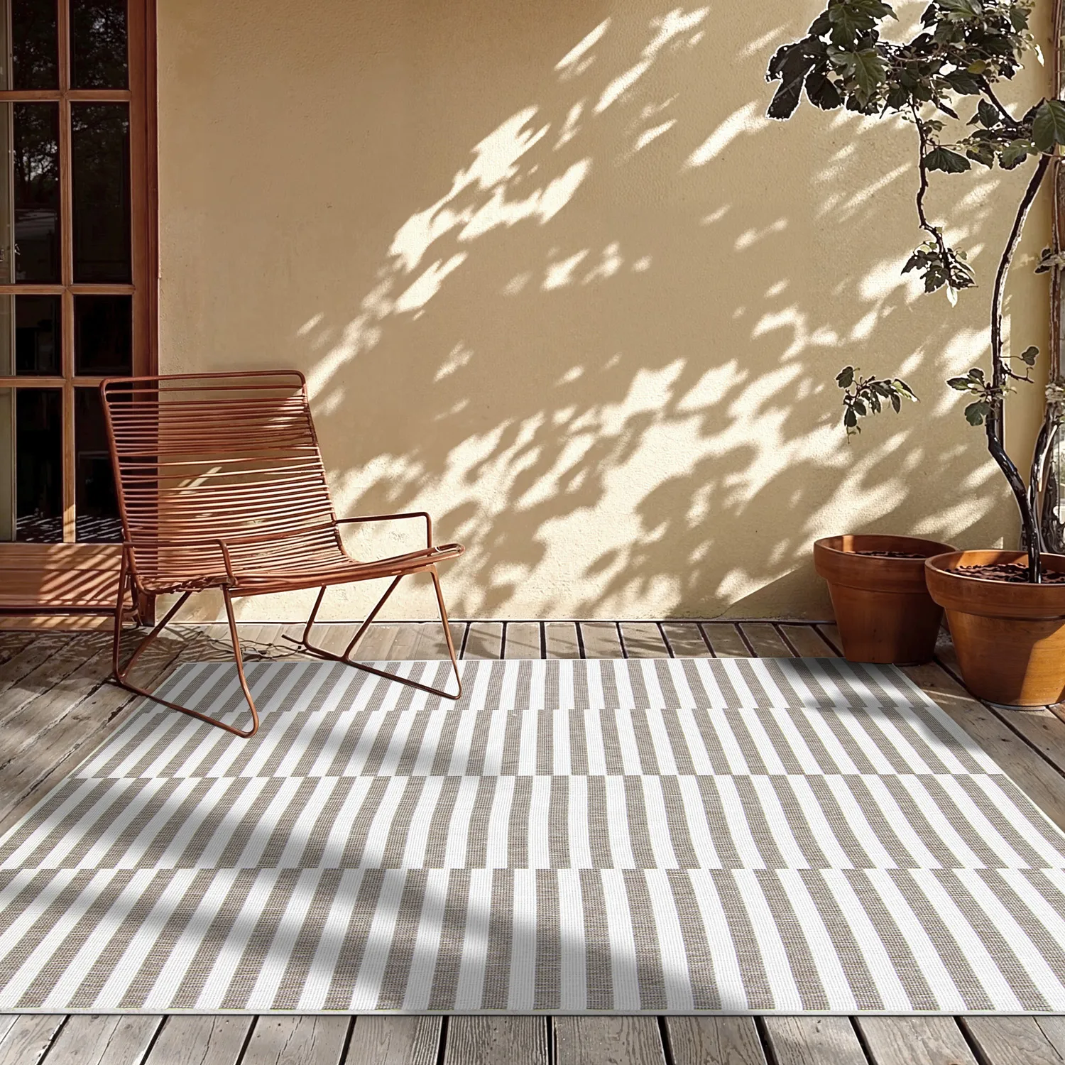 Tæpper til indendørs/udendørs brug - Otto (beige)