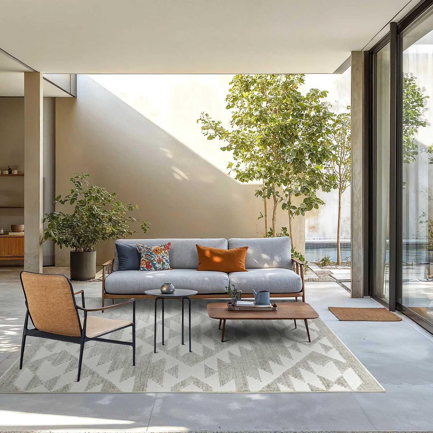 Shaggy Indoor/Outdoor - Patton (grå)