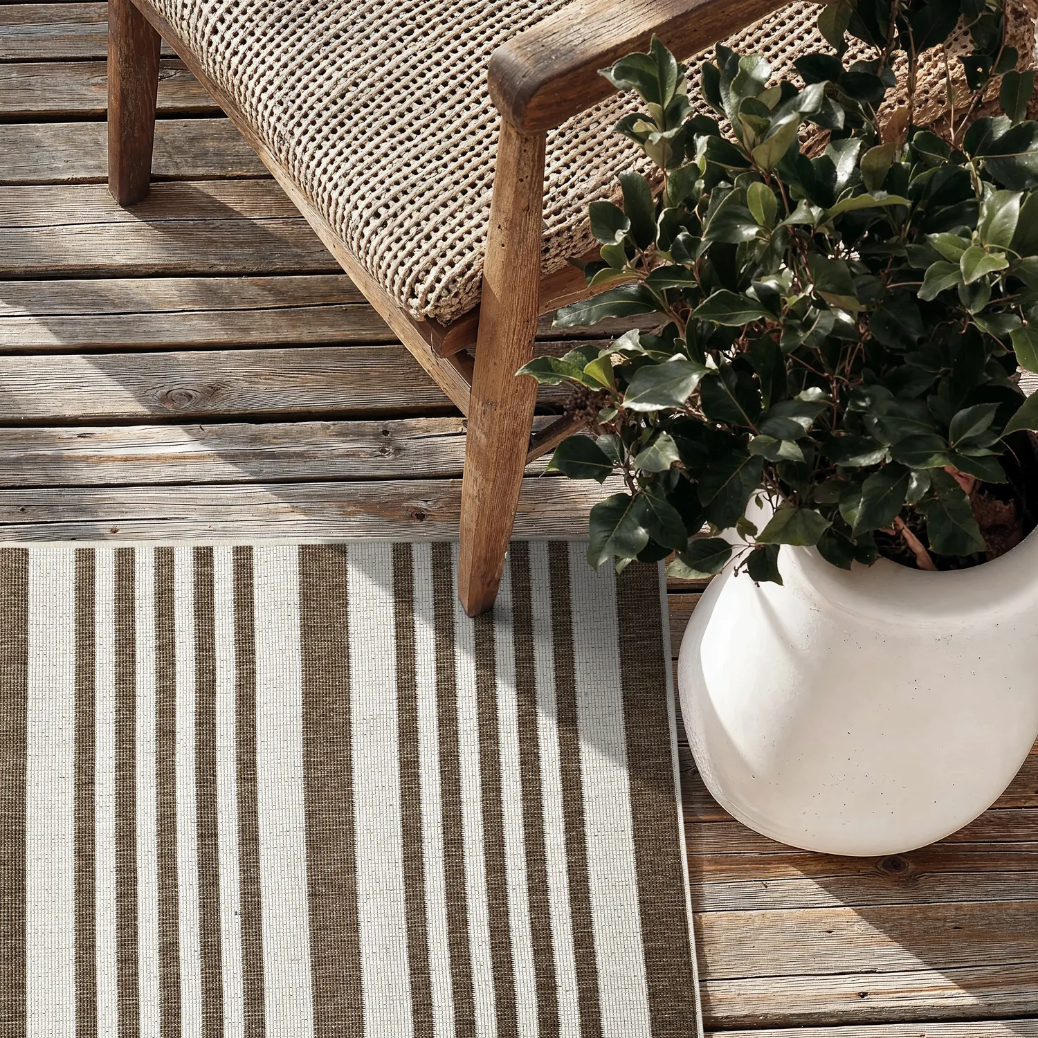 Tæpper til indendørs/udendørs brug - Riley (beige)