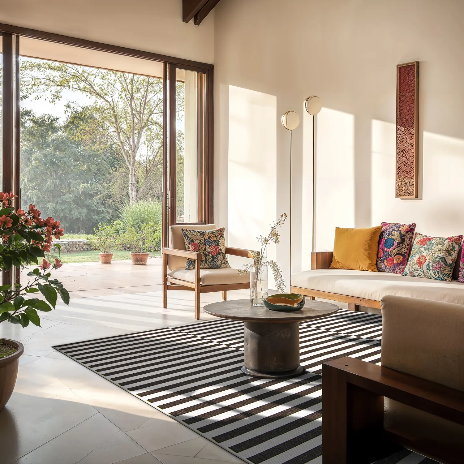 Tæpper til indendørs/udendørs brug - Roscoe (sort)