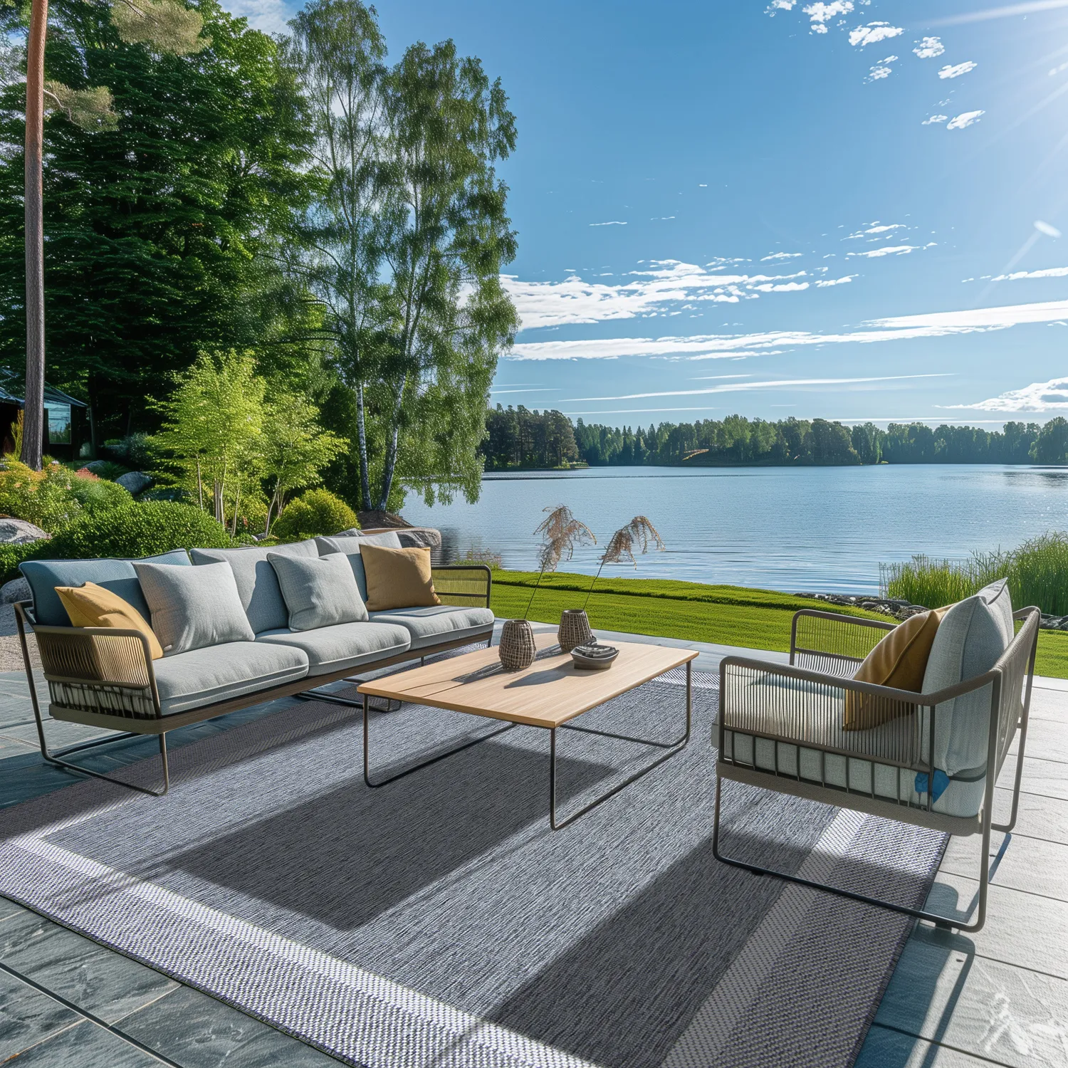 Tæpper til indendørs/udendørs brug - Alta (grå)