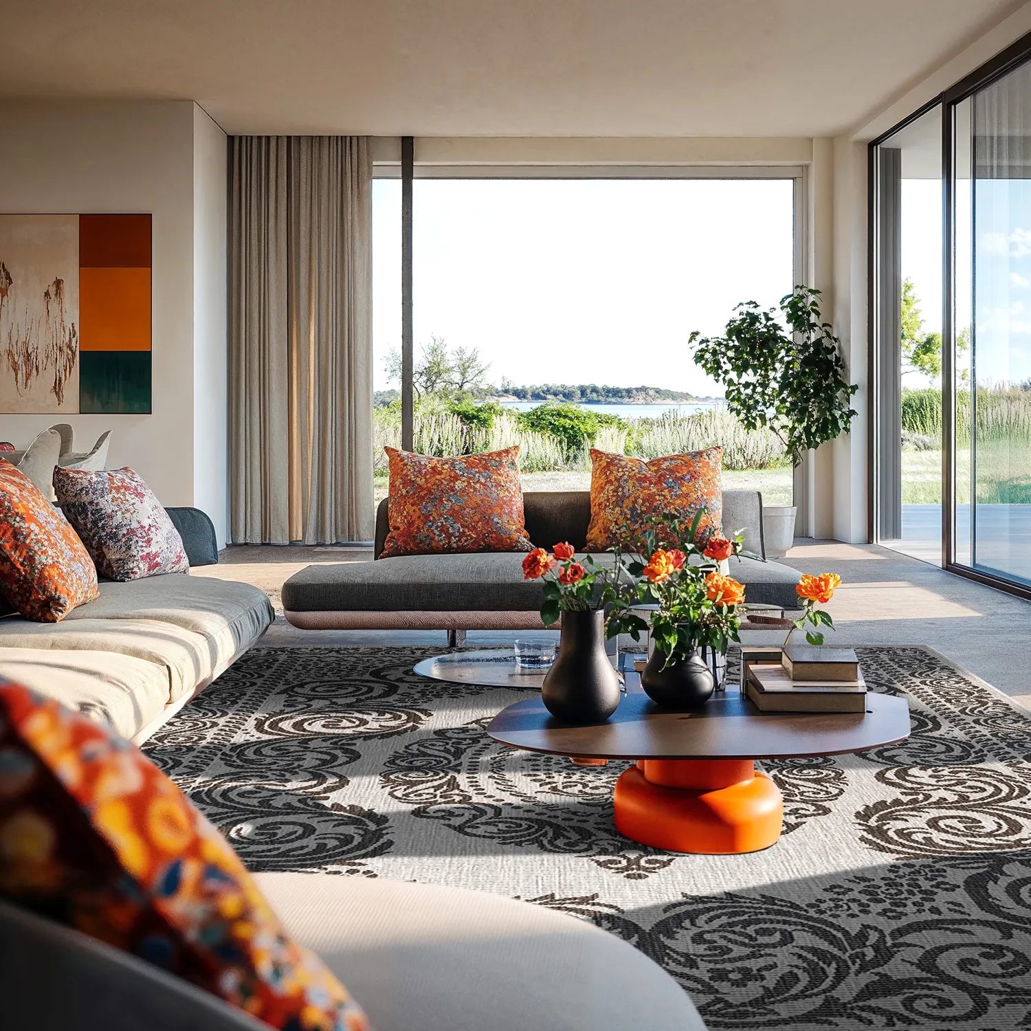 Tæpper til indendørs/udendørs brug - Sylvaine (sort)