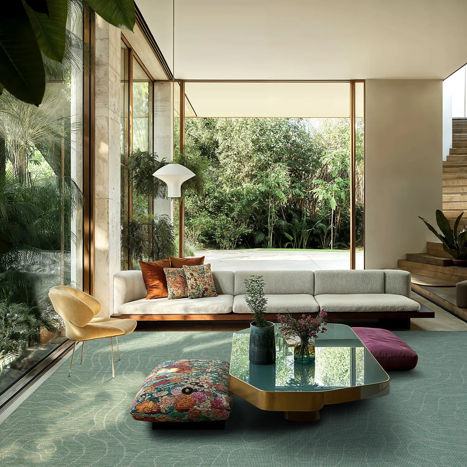 Tæpper til indendørs/udendørs brug - Thurman (grøn)