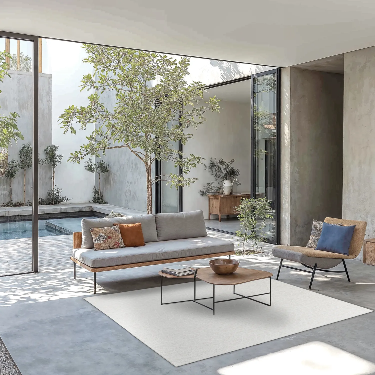 Tæpper til indendørs/udendørs brug - Thurman (off-white)