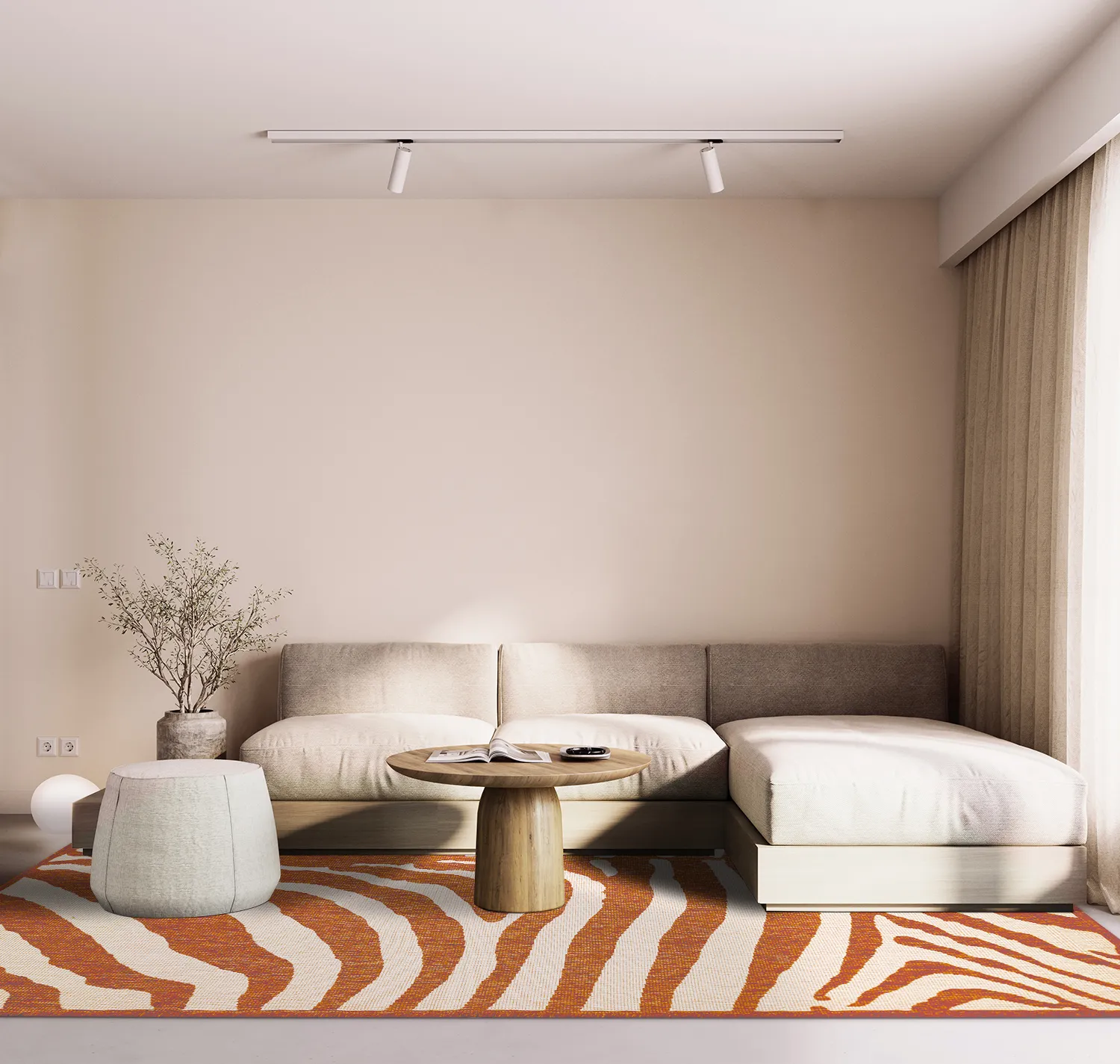 Tæpper til indendørs/udendørs brug - Winona (orange)