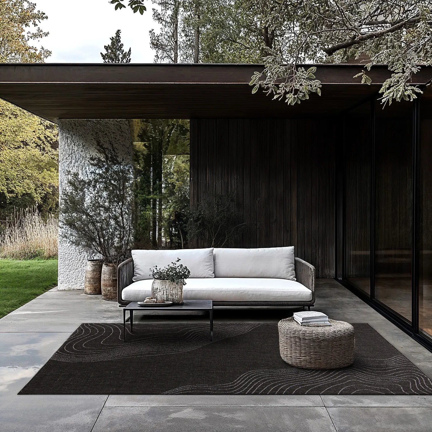 Tæpper til indendørs/udendørs brug - Zelmare (sort)
