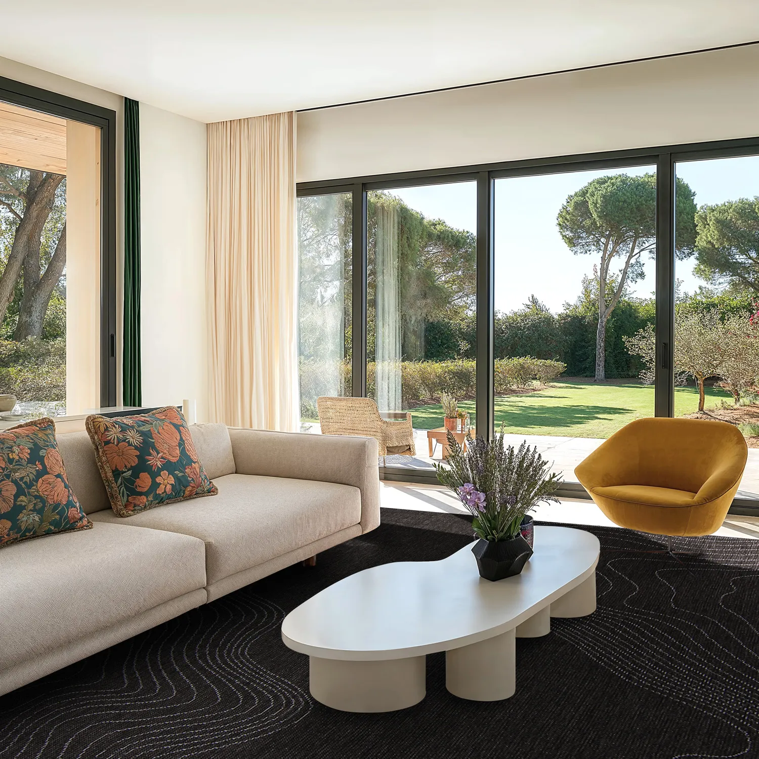 Tæpper til indendørs/udendørs brug - Zelmare (sort)