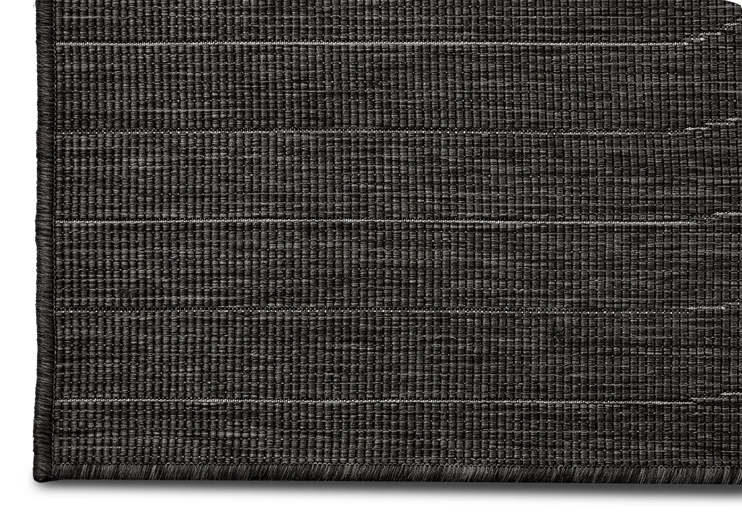 Tæpper til indendørs/udendørs brug - Hayden (sort)