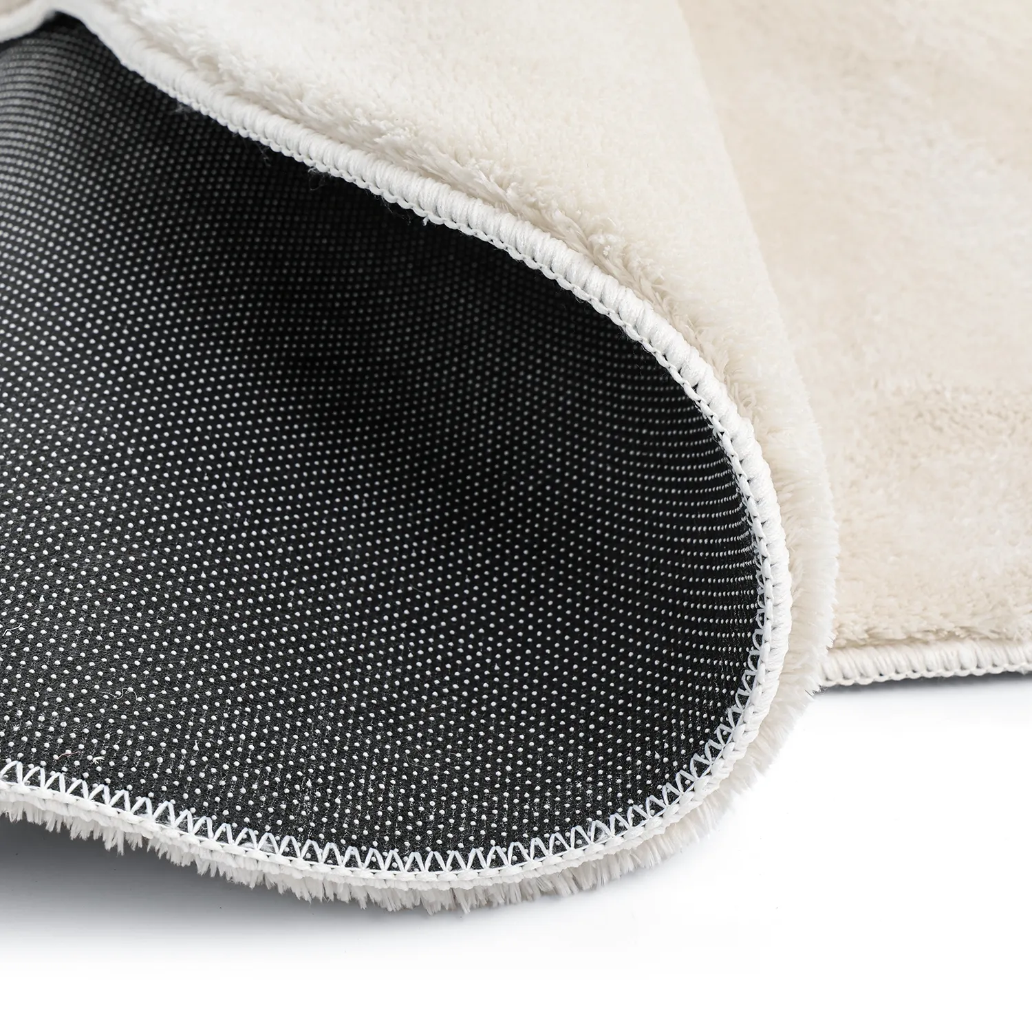 Rundt Bølget Tæppe - Aranga Super Soft Fur (beige)