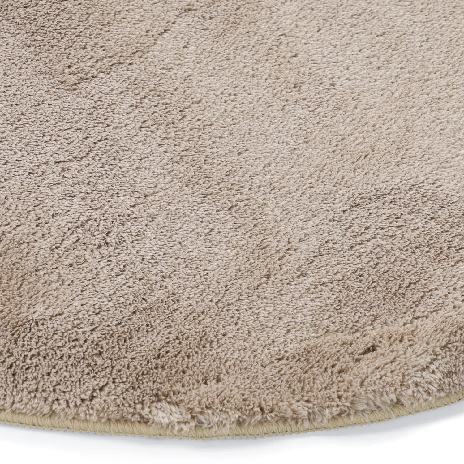 Rundt Bølget Tæppe - Aranga Super Soft Fur (brun)