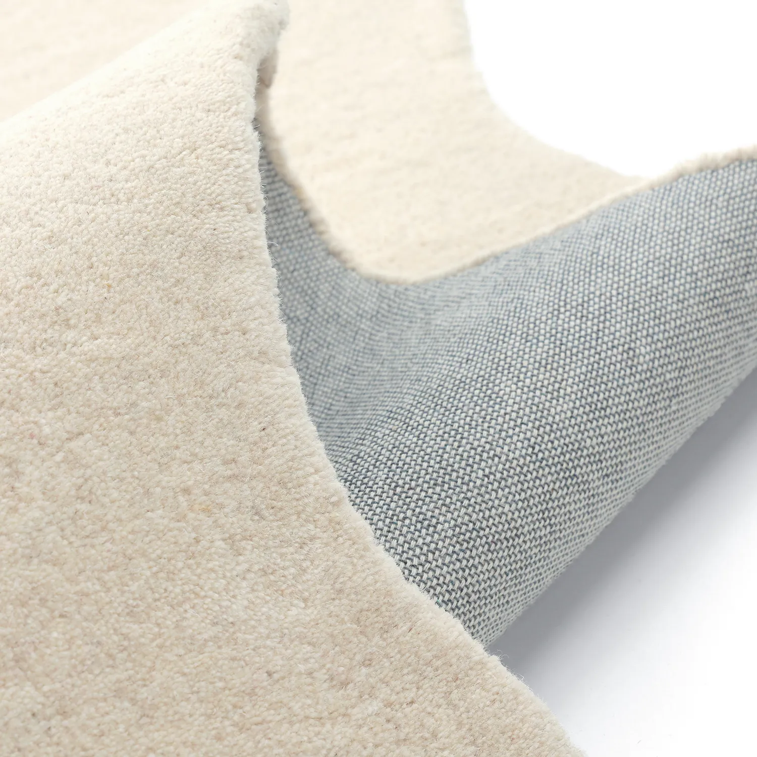 Bølget uldtæppe - Diu Hand Tufted Wool Premium (fløde)