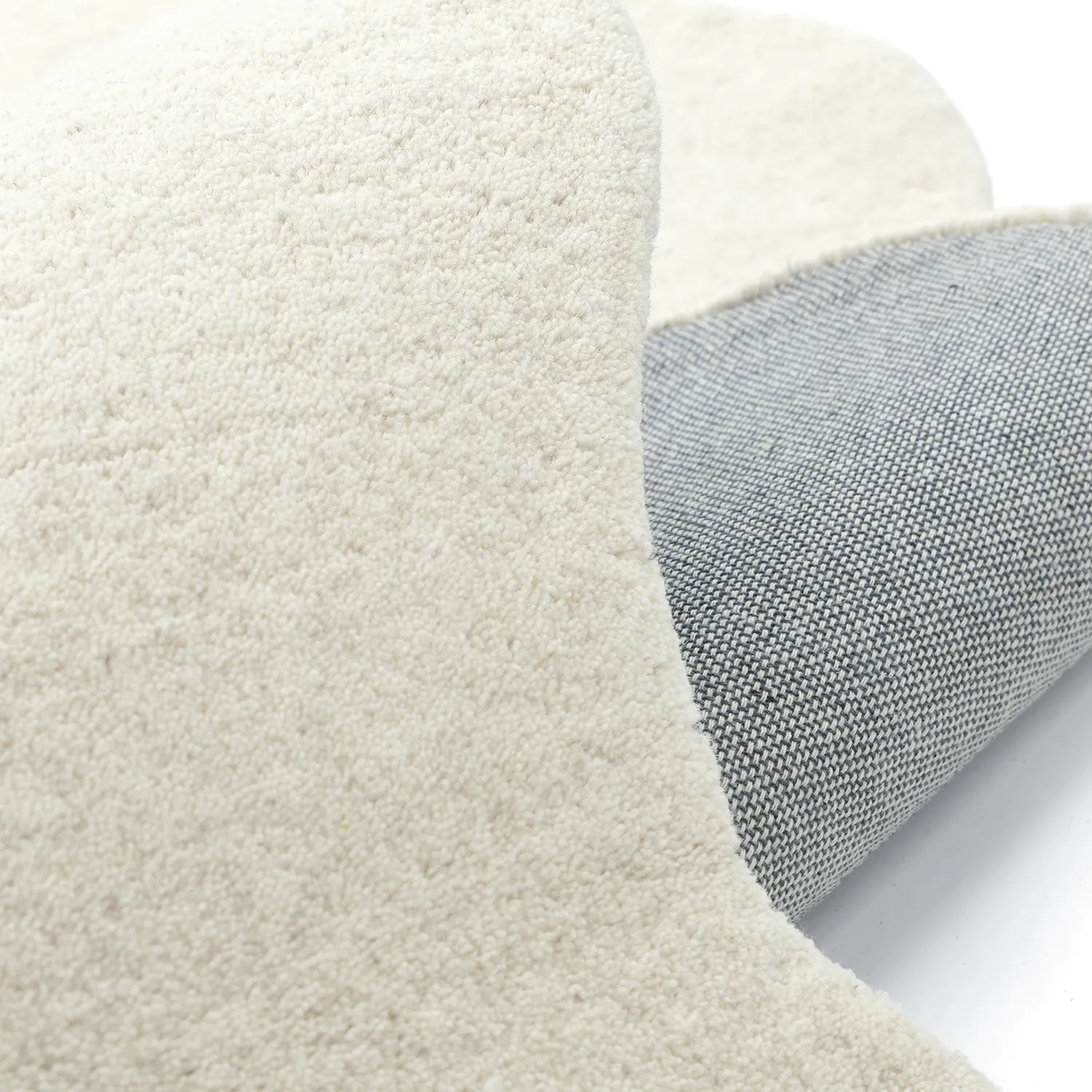 Bølget uldtæppe - Diu Hand Tufted Wool Premium (hvid)