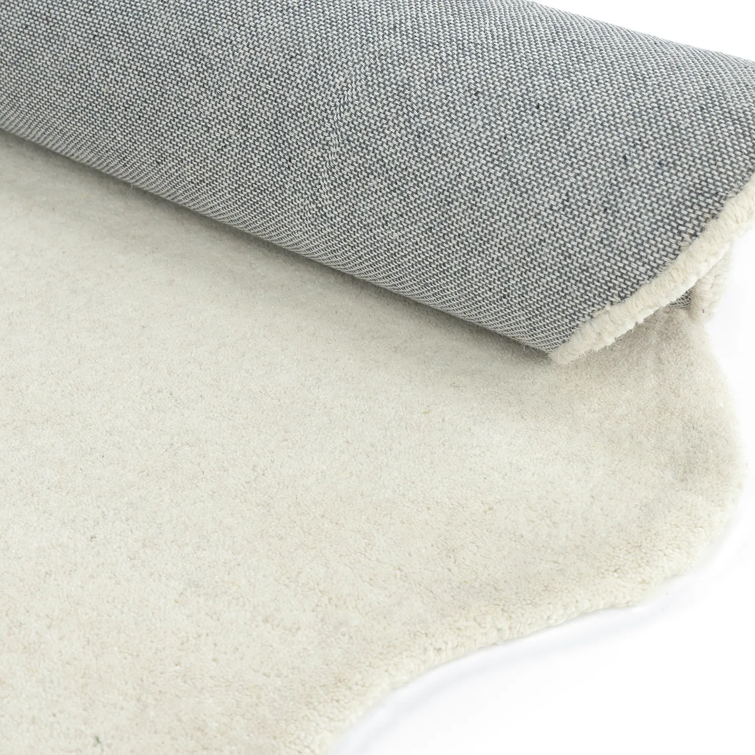 Bølget uldtæppe - Diu Hand Tufted Wool Premium (hvid)