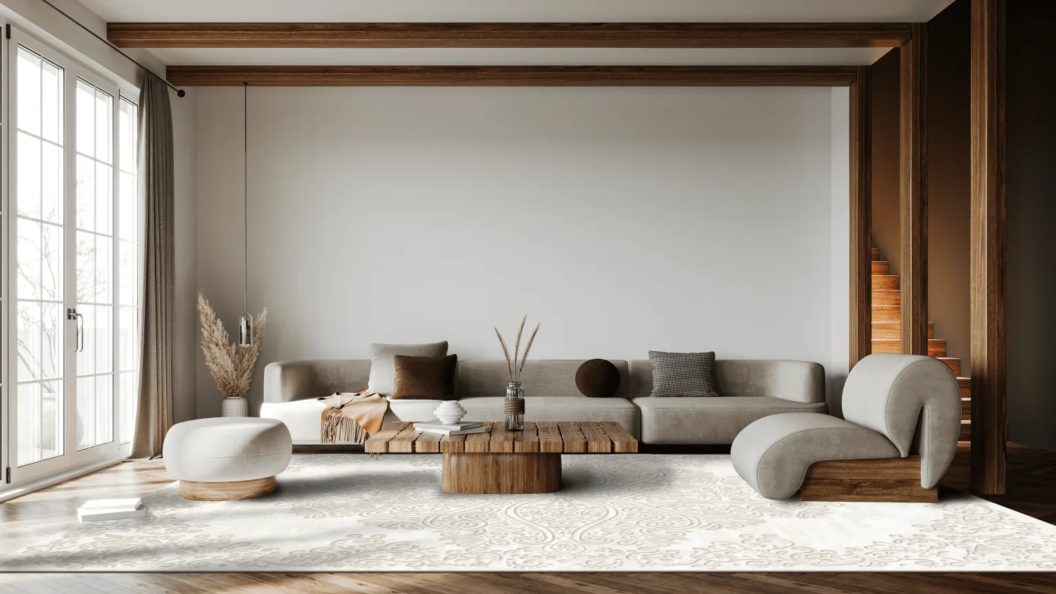 Wilton-tæppe - Valenza (hvid)