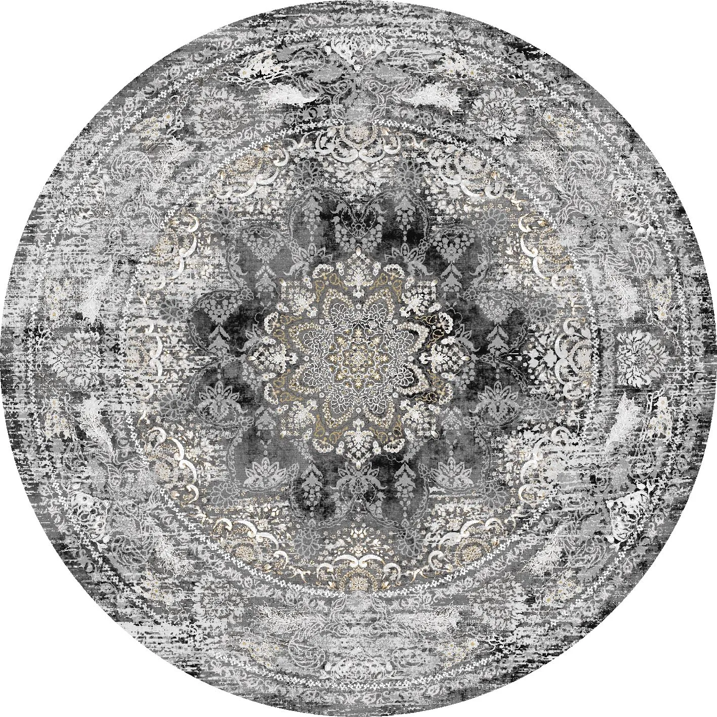 Runde tæpper - Valeria (sort)