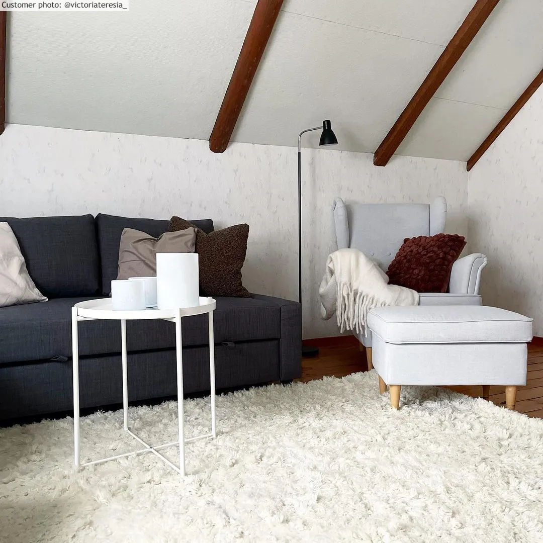 Uldtæppe - Aliste Wool Shaggy (snow white)