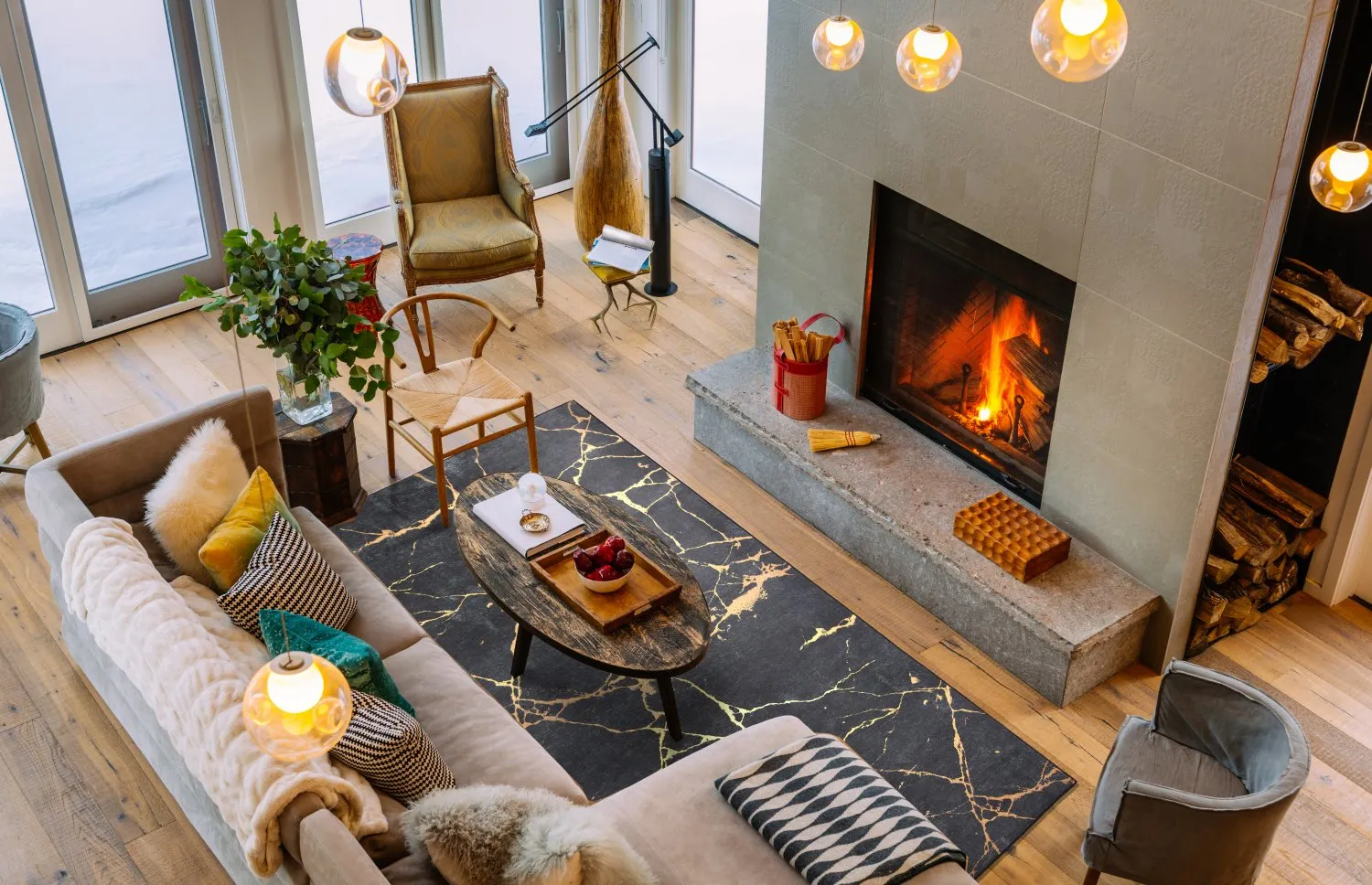 Wilton-tæppe - Vieste (antracit/guld)