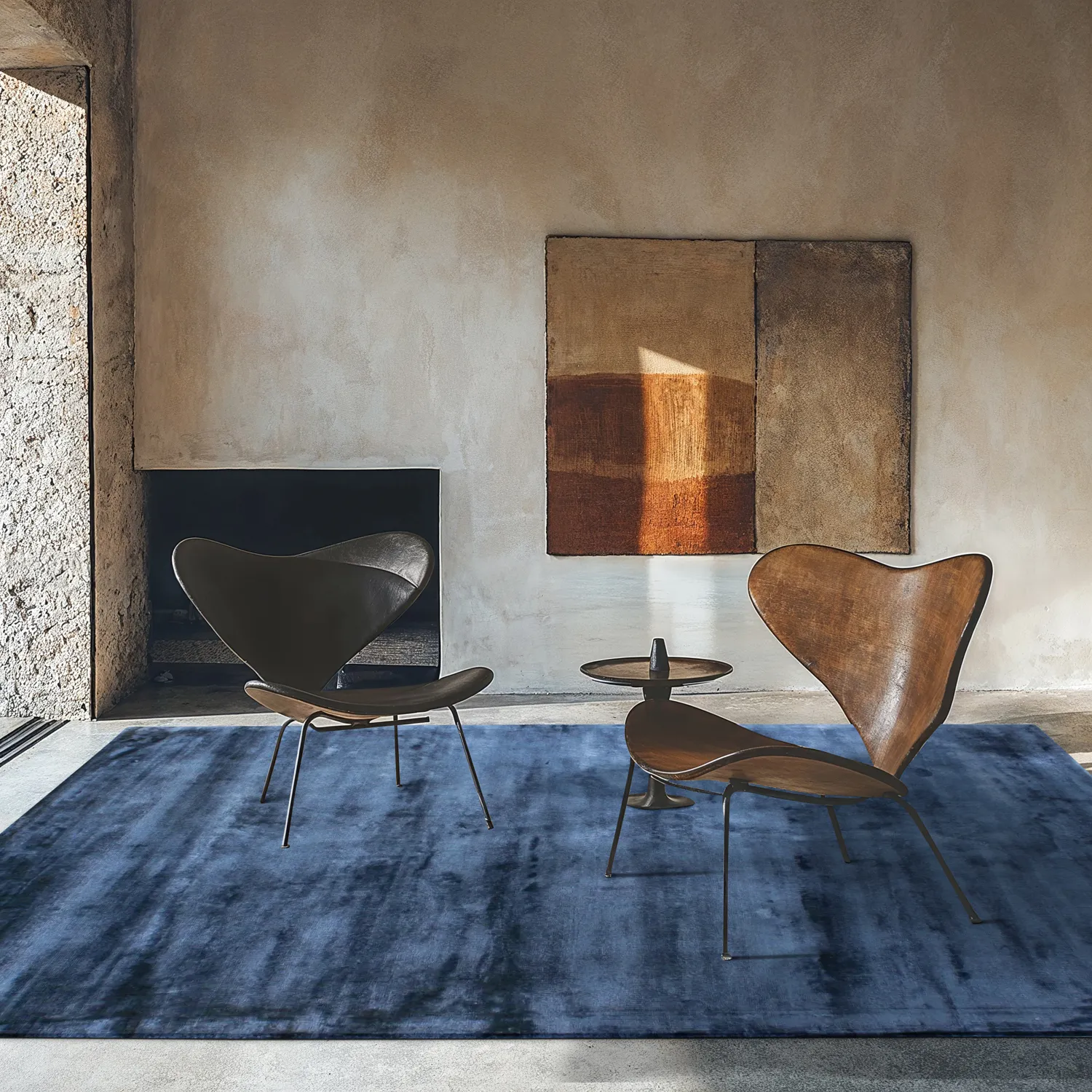 Viscose-tæppe - Jodhpur Special Luxury Edition (blå)