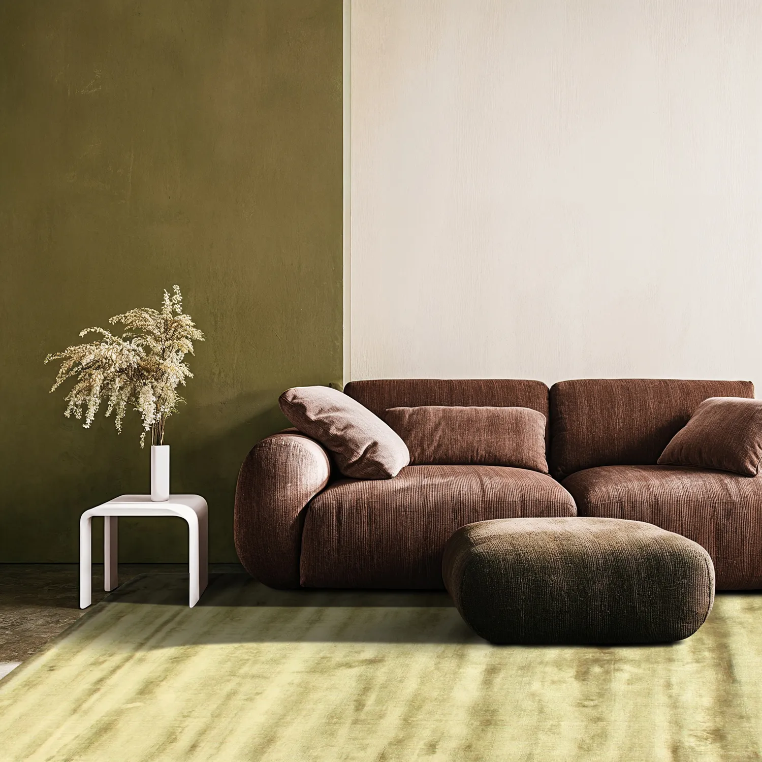 Viscose-tæppe - Jodhpur Special Luxury Edition (grønn)