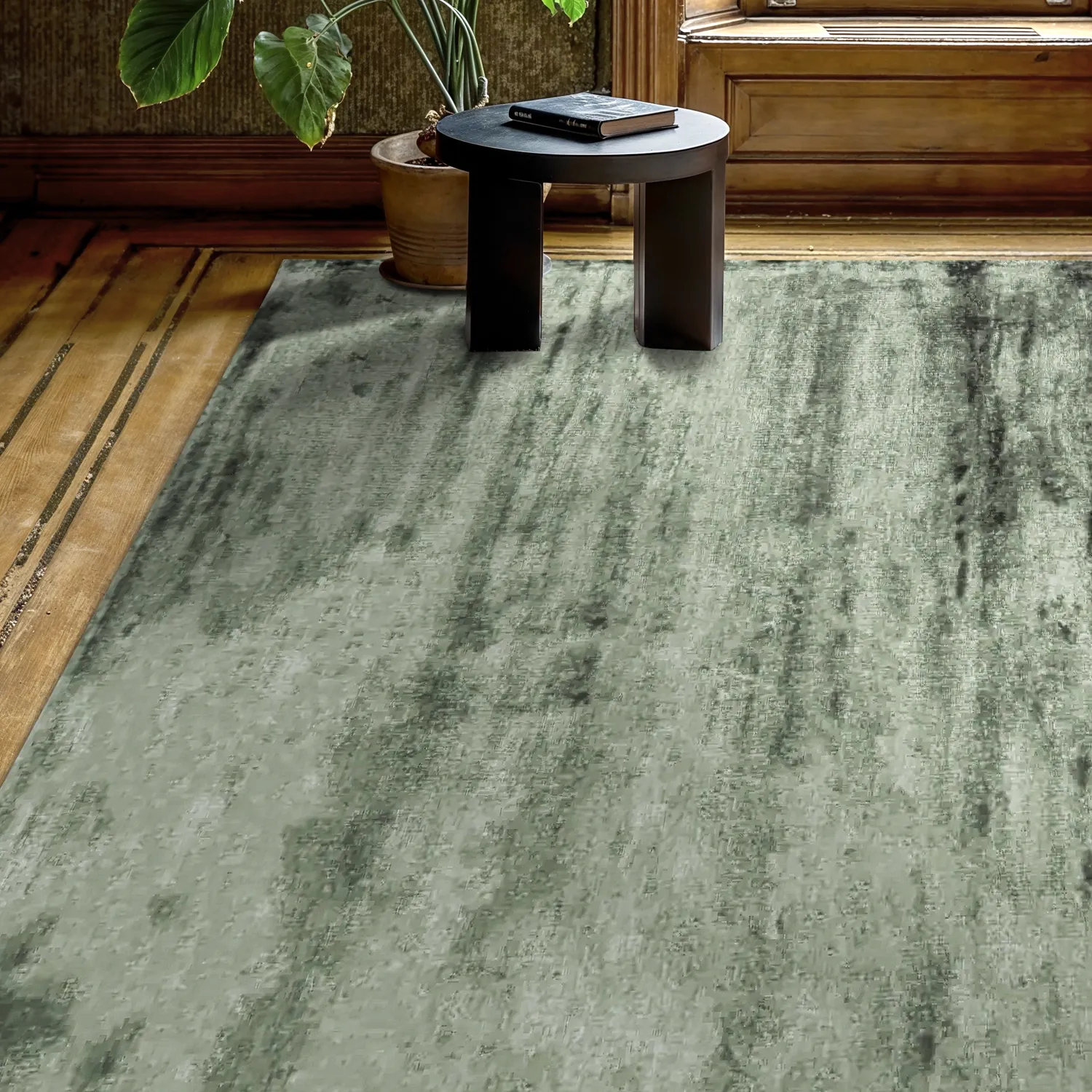 Viscose-tæppe - Jodhpur Special Luxury Edition (grøn)