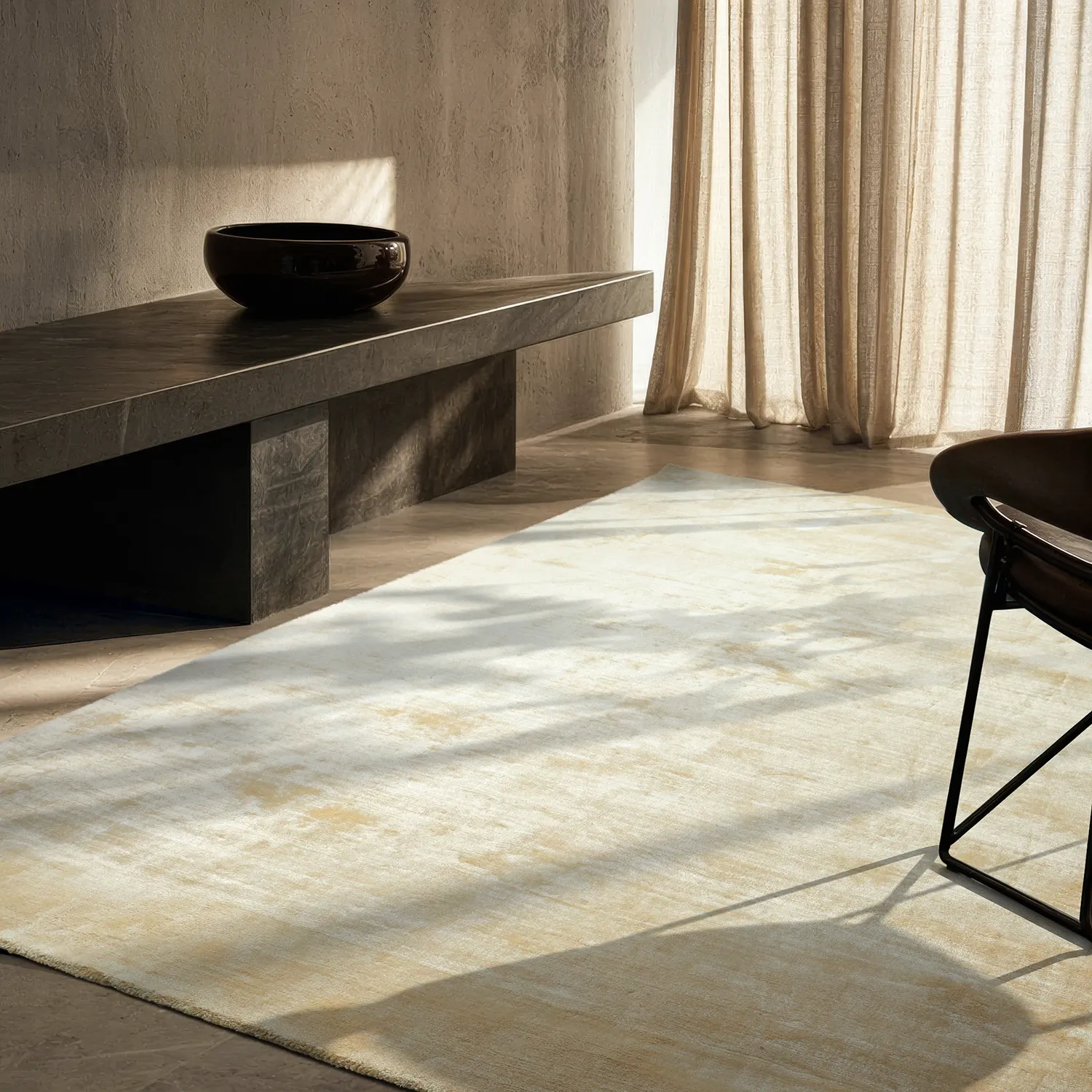 Viscose-tæppe - Jodhpur Special Luxury Edition (lysbeige)