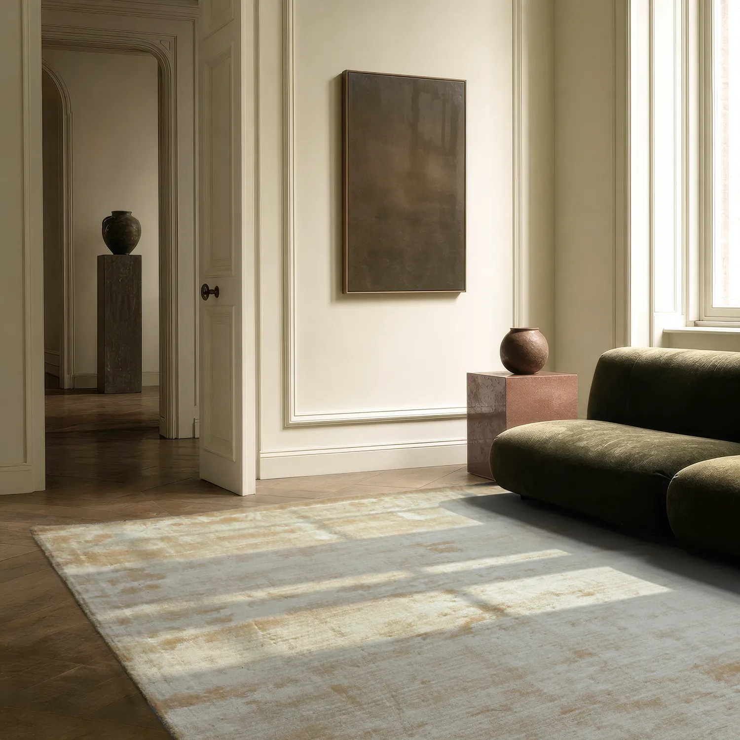 Viscose-tæppe - Jodhpur Special Luxury Edition (lysbeige)