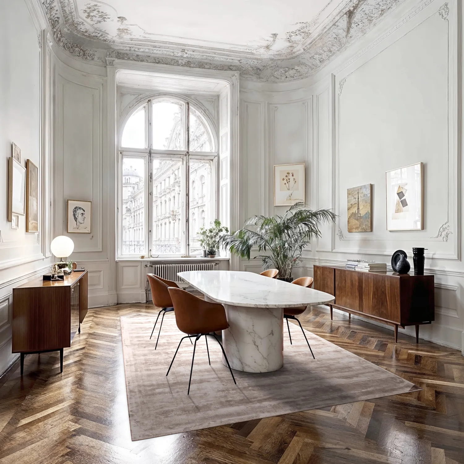 Viscose-tæppe - Jodhpur Special Luxury Edition (lysegrå/beige)